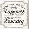 Laundry Art II-Key to Happiness by Tara Reed 12" x 12" Canvas Wall Art